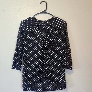 H & M polka dotted semi-casual blouse top